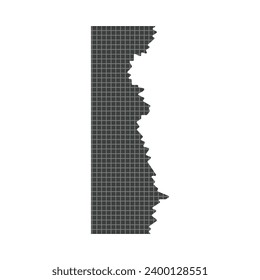 Flat illustration torn paper on isolated background