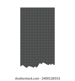 Flaches Illustrationspapier auf isoliertem Hintergrund