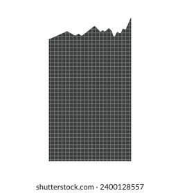 Flat illustration torn paper on isolated background