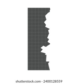 Flat illustration torn paper on isolated background