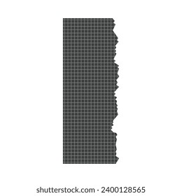 Papel roto de ilustración plana sobre fondo aislado