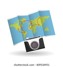 Flat illustration of travel design 
