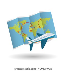 Flat illustration of travel design 