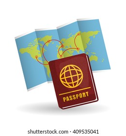 Flat illustration of travel design 
