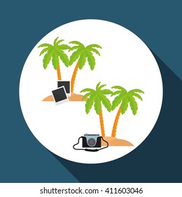 Flat illustration of travel design 