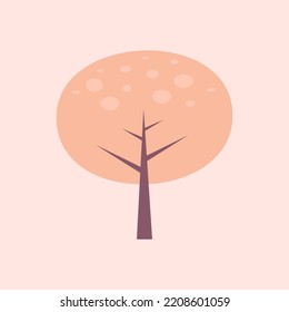 Flat illustration tree plant isolated