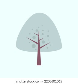 Flat illustration tree plant isolated