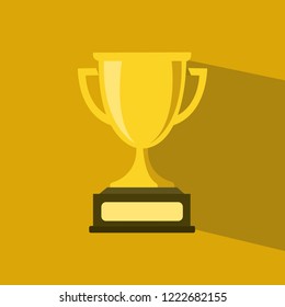 Flat Illustration Trophy Stock Vector (Royalty Free) 1222682155