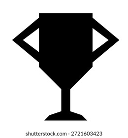 Ilustración plana de una copa de trofeo, perfecta para el logro, premio, éxito, competencia, victoria y diseños de concepto ganador