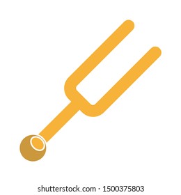 flat illustration of tuning fork vector icon. music equipment sign symbol