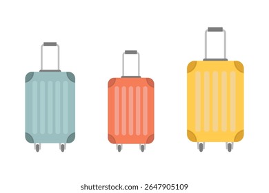 Flat illustration two suitcase travel, travel bags