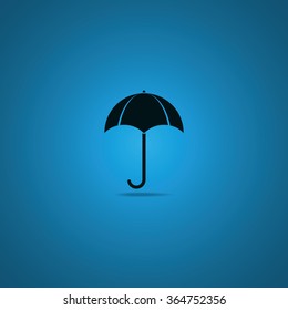 Flat illustration. Umbrella icon.
