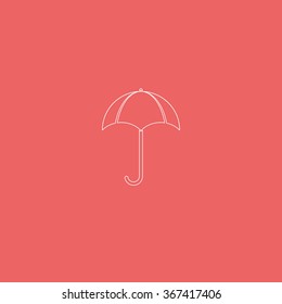 Flat illustration. Umbrella icon.