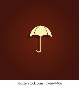 Flat illustration. Umbrella icon.