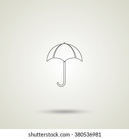 Flat illustration. Umbrella icon.