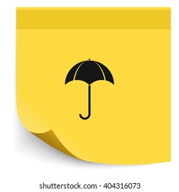 Flat illustration. Umbrella icon.