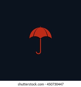 Flat illustration. Umbrella icon.