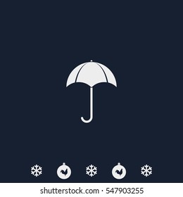 Flat illustration. Umbrella icon.