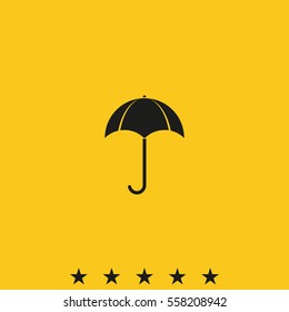 Flat illustration. Umbrella icon.
