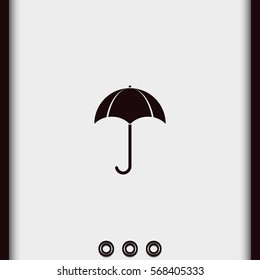 Flat illustration. Umbrella icon.