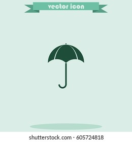 Flat illustration. Umbrella icon.