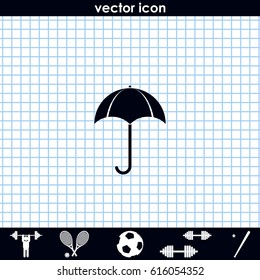 Flat illustration. Umbrella icon.