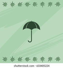 Flat illustration. Umbrella icon.