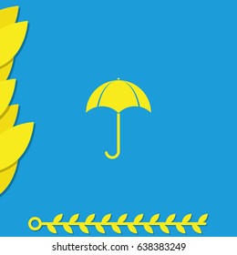Flat illustration. Umbrella icon.