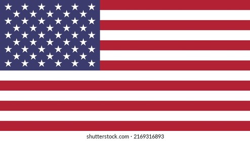 Flat Illustration of USA flagge