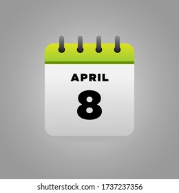 Flat Illustration vector of April calendar, daily, for office, school poster etc