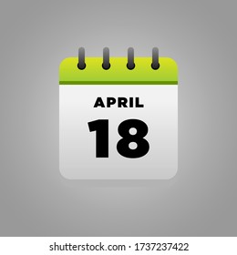 Flat Illustration vector of April calendar, daily, for office, school poster etc