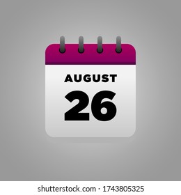 Flat Illustration vector of August calendar, daily, for office, school poster hospital etc