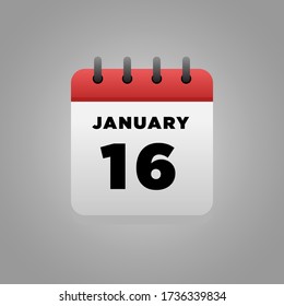 Vector de ilustración plana de calendario, diario, para oficina, afiche escolar, etc.