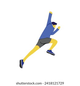 Flat illustration vector design of man jumping