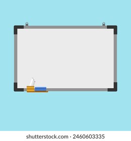 Flat illustration vector design of white board