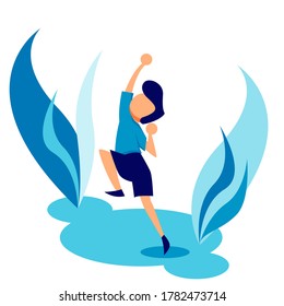 Flat Illustration Vector Graphic About Happy People.