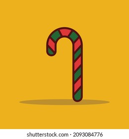 Flat Illustration vector graphic of christmas candy. Perfect for fruits product, infographics, christmas gift, etc