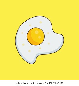 Gráfica vectorial plano de huevos cocidos. Perfecto para tarjetas de felicitación, tarjetas de invitación, carteles, banners, iconos, menús, etc.