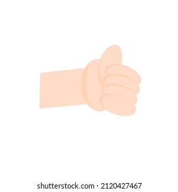 Flat illustration vector graphic of hand grabbing icon