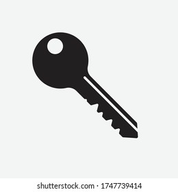 flat illustration vector graphic for key  icon shilluette, black and white