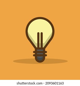 Flat Illustration vector graphic of Lamp (idea). Perfect for content social media, infographics, banner, flyer, etc
