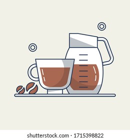 Gráfica Vector de Ilustración Plana de Caja Láctea, Paja, Coco y Paraguas. Es bueno para el menú del libro, póster, banner, icono web, tarjeta de invitación, etc.