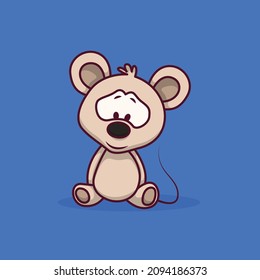 Gráfico vectorial de Ilustración plana del ratón. Perfecto para contenidos en redes sociales, infografías, banner, volante, libros infantiles, etc