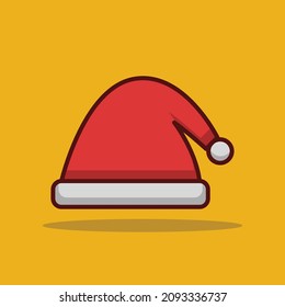 Flat Illustration vector graphic of santai hat. Perfect for fruits product, infographics, christmas gift, etc