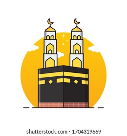 Flat Illustration Vector Graphic Simple Kaaba Stock Vector (Royalty ...