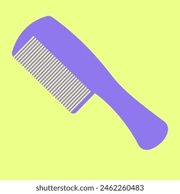 Ilustración plana Vector de peine de pelo.