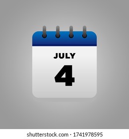 Vector de ilustración plana del calendario de julio, diariamente, para oficina, hospital de carteles escolares, etc.