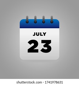 Flat Illustration vector of July calendar, daily, for office, school poster hospital etc