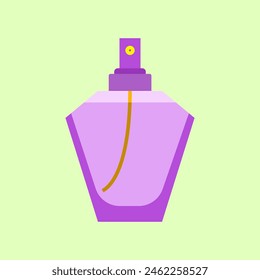 Ilustración plana botella de perfume de Vector.