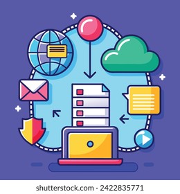 flat illustration vector for website template